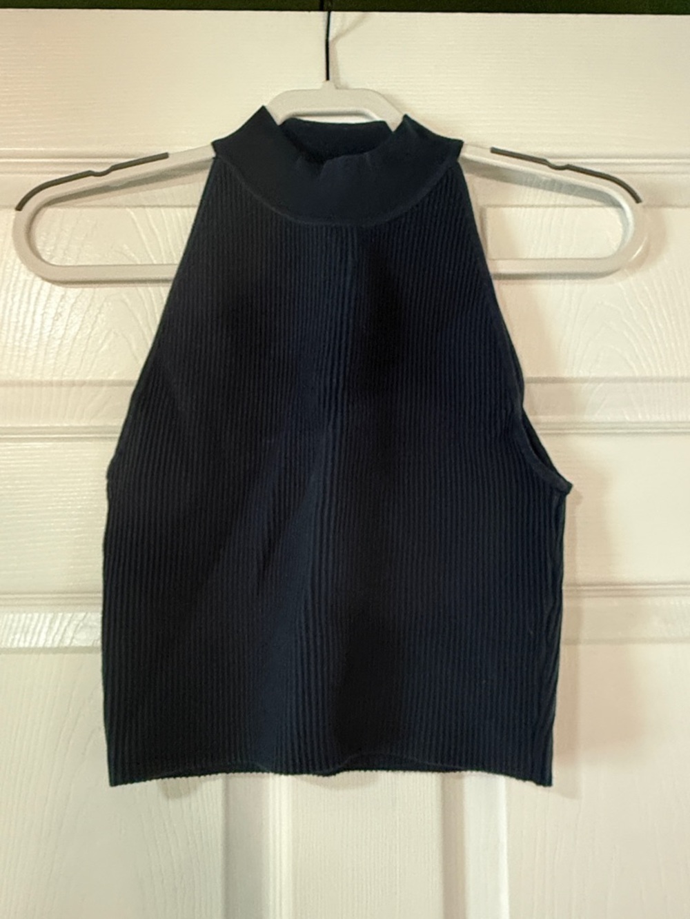 Babaton Sleeveless Ribbed Mock Neck Tank Top - Black